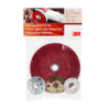 3M Backing Pad 125Mm - Ribbed - Red - Image 2