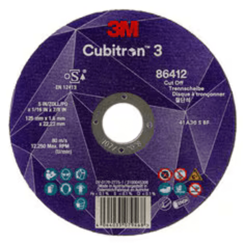 3M Cubitron 3 125Mm X 1.0 C/O Wheel  Pkt=50 -86647