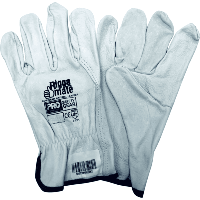 Riggers Gloves Cowgrain Natural Leather -2Xl (12 Pack)