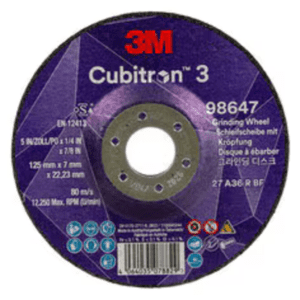 3M Cubitron 3  Grinding Disc 125Mm X 7.0 X 22 - 96647