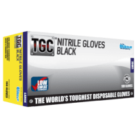 Nitrile Black Disposable Gloves - Solvent Resistant- 2Xl 100 Per Box