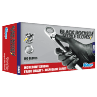 Rocket Black Nitrile Glove - 2Xl 100 Per Box