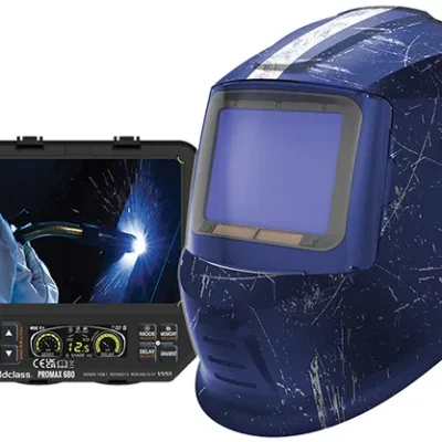 Weldclass Promax 680 Digital Welding Helmet- Blue Retro Graphic