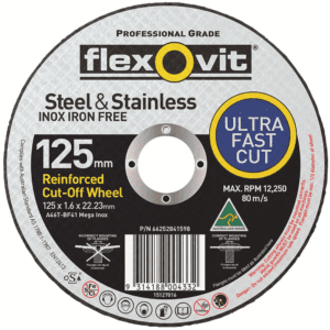 Flexovit Cutting Disc - 127mm X 1.6 X 22.2 - Inox -Metal