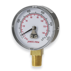 Pressure Gauge 1000Kpa 1/4Bspm Rear Connect