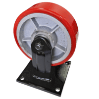 Grip 200Mm Heavy Duty Polyurethane Cast Iron Wheel Castor(Fi