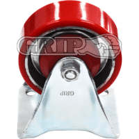 125Mm Pu Mould On Alu. Castor Wheel - Fixed