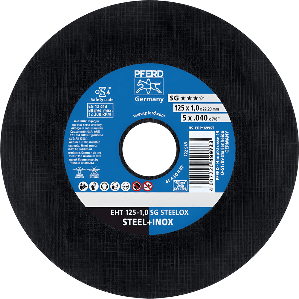 Pferd Cutting Disc 125 X 1.0 X 22mm Inox (Box of 25)