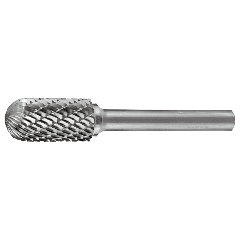 1/4 " Carbide Burr - Cylind - Ball/Radius Nose -1/4" Shank