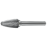 7/16" Carbide Burr - Tree - Radius End 1/4" Shank
