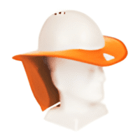 Hard Hat Snap-Brim  With Neck Cover - Orange