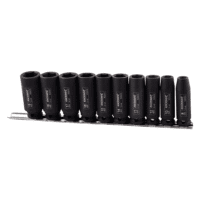 Deep Imp Socket Set 3/8 Dr 10Pc Met