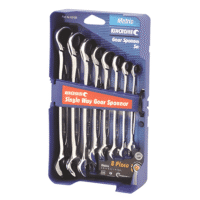 Single Way Gear Spanner Set 8Pce Metric