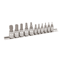 11 Piece Hex Socket Set Metric - 1/4-3/8Drv