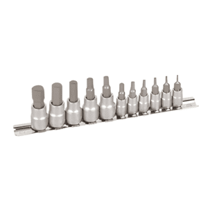 11 Piece Hex Socket Set Metric - 1/4-3/8Drv
