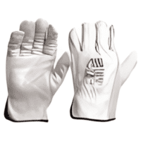 Riggers Gloves Cowgrain Natural Leather -Large (12 Pack)