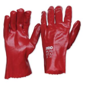 Gloves Pvc Red 27Cm Short