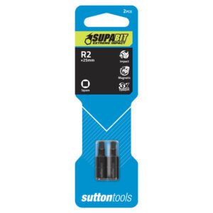 Screwdriver Bit S118 Robertson R2 25Mm Insert 2Pk Supabit
