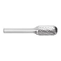 1/2In Cylindrical Ball Nose Carbide Burr 1/4 Shk