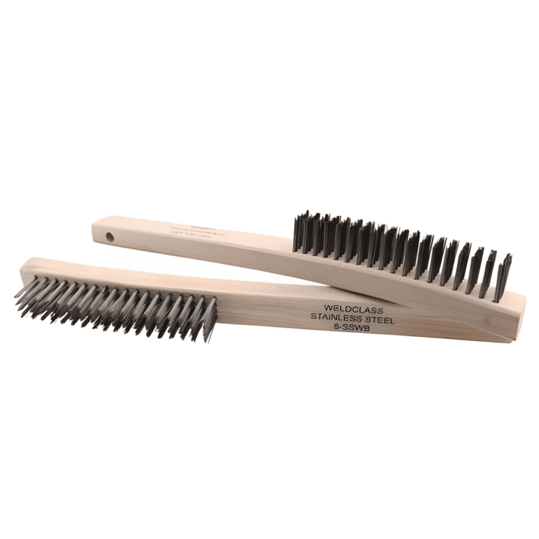 WIRE BRUSH 4ROW WOOD HDL S/S - WELDCLASS