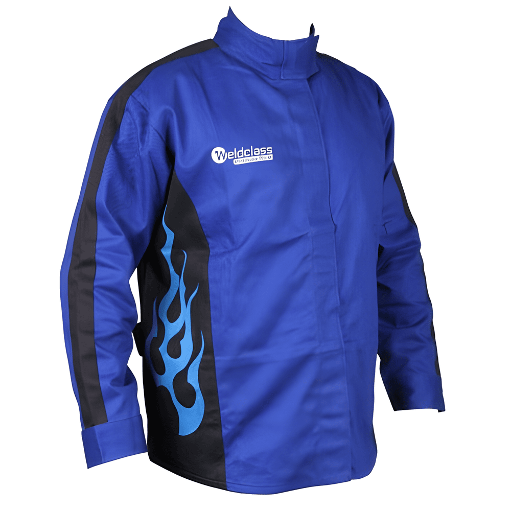 Cotton Welding Jacket 'Blue Flame' Graphic 2Xl