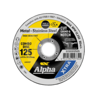 CUTTING DISC CUT, GRIND & NOTCH COMBO 125 X 2.5MM STAINLESS