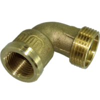 3/8" M/F Brass Elbow -25E