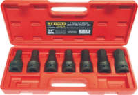 Socket Set 3/4 Dr, Impact, In-Hex Af 7 Pc