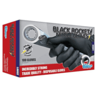 Rocket Black Nitrile Glove - Small  (Box 100)