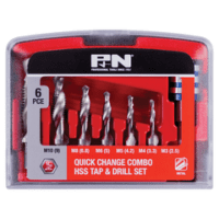 Tap & Drill Set M2 Hex Shank 6Pc P&N
