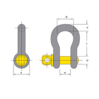 Shackle Bow Grade S Galvanised 22X25Mm Wll 6.5T