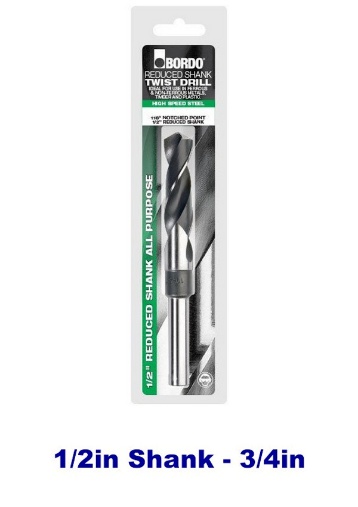 3/4" 1/2" Reduced Shank Drill