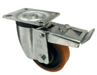 100Mm Castor With Rubber Mould On Cast Iron Wheel - Swivel W