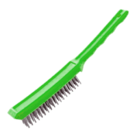 Scratch Brush 4 Row S/S Plastic Green