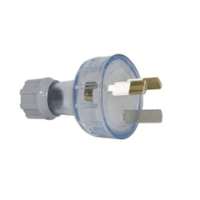 15Amp Male 3 Pin Plug Ord. Duty Transparent