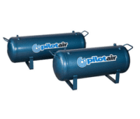 Air Receiver Horizontal 305 X 610 45Ltr - Pilot Blue