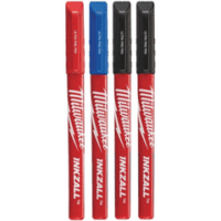 Milwaukee Inkzall Pens (4) 2Blk,1Red,1Blue
