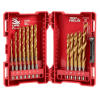 Shockwave Red Helix Titanium Drill Set 19 Pc Kit