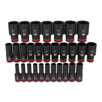 29Pc Shockwave 1/2 Inch Metric Deep Socket Set