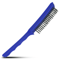 Wire Scratch Brush 4 Row Plastic Handle - Steel