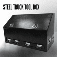 Steel Truck Box 1500X600X750 White 2 Draw Hrd Lift Front