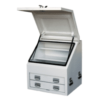 Truck Box Steel 700 X 630 X 750 White Angled Full Front Door