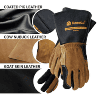 KAMELO TIG WELDING GLOVES LEATHER PADDED LRG
