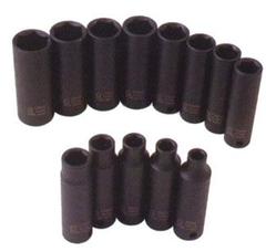 12Pc Metric Impact Socket Set