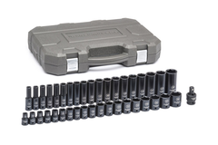 39Pc Standard And Deep 1/2" Socket Set Impact 6 Point
