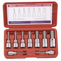 9Pc. 1/2"Dr. 4.0-14Mm Metric In-Hex Impact Skts. 60Mm L