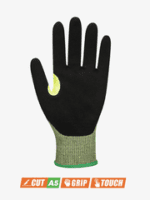 Cut F Large - Nitrile Foam Glove With Leather Padding