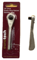 Stubby Wing Ratchet Wrench W/1/4Dr Skt & Bit Adapt
