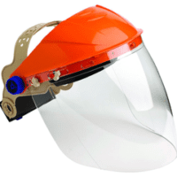 Visor With Clear Lense - Orange