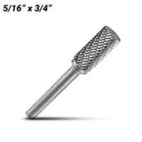 5/16" Carbide Burr Squ-End 1/4" Shank- Cylindrical